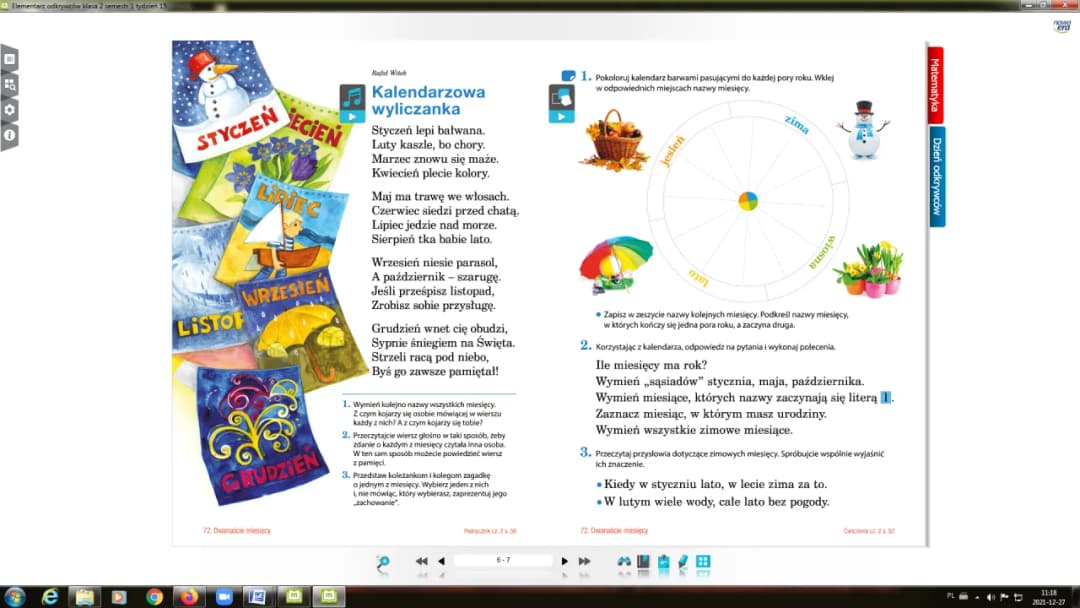 Kalendarzowa wyliczanka wiersz - odkryj magiczny świat miesięcy