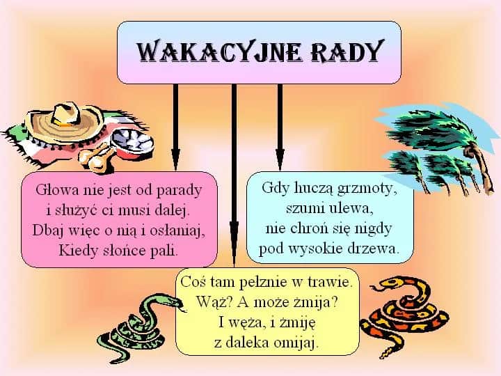 Wakacyjne rady wiersz: jak cieszyć się latem bezpiecznie i mądrze