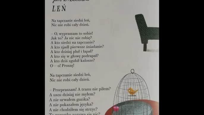 Na kanapie siedzi leń wiersz - odkryj jego przesłanie o lenistwie
