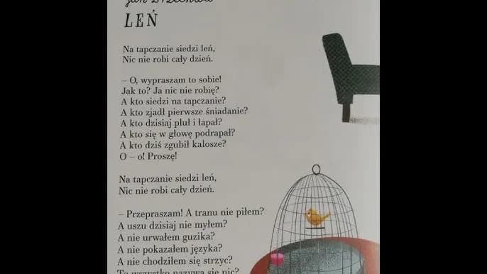 Na kanapie siedzi leń wiersz - odkryj jego przesłanie o lenistwie